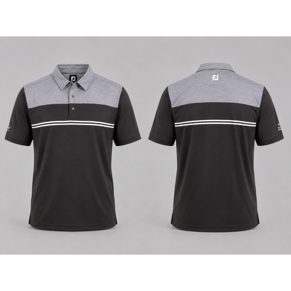 Black Other - FootJoy Sweater Mens L GRAY BLACK Performance FJ Tech Golf